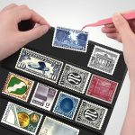 Cindeer 20 Sheets Stamp Pages Collector Album Binder Standard 9 Hole Binder Sleeves for Stamps Collecting Supplies(6 Rows) - Image 4