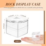 DoubleFill Rock Display Box, Clear Rock Collection Storage with Lid,10 Pack - Image 3