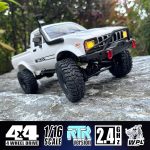HLSFWDRIVE WPL C24-1 RC Rock Crawler RC Truck 4x4 1/16 Scale All Terrain | RC Crawler Off Road Remote Control Pickup 2.4G RTR with Proportional Throttle Steering Led Light Adult - Image 4