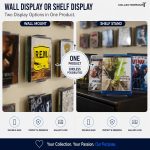 CollectorMount™ CD Display Wall Mount & Shelf Stand, 3 Pack | Patented Adjustable Display for CDs, 45 RPM Records & Blu-rays. Fits 4.75" - 6.25". Wall Mount & Shelf Stand. - Image 4