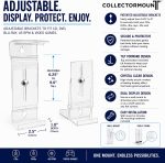 CollectorMount™ CD Display Wall Mount & Shelf Stand, 3 Pack | Patented Adjustable Display for CDs, 45 RPM Records & Blu-rays. Fits 4.75" - 6.25". Wall Mount & Shelf Stand. - Image 5