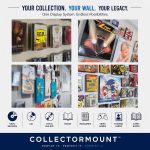 CollectorMount™ CD Display Wall Mount & Shelf Stand, 3 Pack | Patented Adjustable Display for CDs, 45 RPM Records & Blu-rays. Fits 4.75" - 6.25". Wall Mount & Shelf Stand. - Image 7