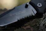 Smith & Wesson SWFR2S 8in High Carbon S.S. Folding Knife with 3.3in Tanto Point Serrated Blade and Aluminum Handle for Outdoor, Tactical, Survival and EDC - Image 4