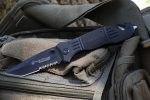 Smith & Wesson SWFR2S 8in High Carbon S.S. Folding Knife with 3.3in Tanto Point Serrated Blade and Aluminum Handle for Outdoor, Tactical, Survival and EDC - Image 5