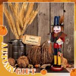 15 Inch Fall Thanksgiving Wooden Nutcracker Figures Decor Fall Nutcrackers Autumn Festive Collectible Nutcracker Harvest Gift for Thanksgiving Home Table Fireplace Decoration - Image 6