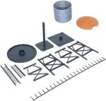 Outland Models Train Railway Layout Trackside Water Tower HO Scale 1:87 - Image 4