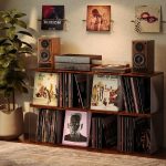 2 Cubes Record Holder Shelf Storage Furniture, Wooden Vinyl Record Storage | Modular Stackable, 80-110 Vinyl Album, Visualize Storage Box Cube, Organizer Crate Cabinet - Image 5