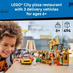 LEGO City Pizza Delivery Experience with Vehicles 60496 | Building Toys for Boys & Girls, Ages 6+, Toy Car & Playset for Pretend Play, 5 Minifigures, 494 pieces, Gift Idea - Image 3