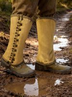 SMONT Canvas Leg Gaiters for Men WWII Reproduction M1936 Hiking Army Khaki Canvas Gaiters Puttee Protection for Legs, 3R - Image 4