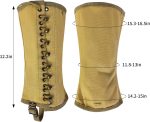 SMONT Canvas Leg Gaiters for Men WWII Reproduction M1936 Hiking Army Khaki Canvas Gaiters Puttee Protection for Legs, 3R - Image 5