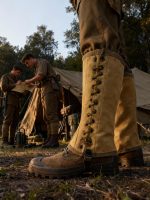 SMONT Canvas Leg Gaiters for Men WWII Reproduction M1936 Hiking Army Khaki Canvas Gaiters Puttee Protection for Legs, 3R - Image 7