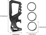 Heavy duty metal keychains, Carabiner Clip Keychain with Bottle Opener, 3 Key Rings for Car Keys, Family Present for Men and Women(Black-1pcs) - Image 3
