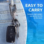 Heavy duty metal keychains, Carabiner Clip Keychain with Bottle Opener, 3 Key Rings for Car Keys, Family Present for Men and Women(Black-1pcs) - Image 4