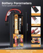 2S Lipo Battery 6500mAh 7.4V RC Battery 90C Hard Case with Tr + EC5 Plug Compatible with RC Car Truck Vehicles Truggy Buggy Boat Airplane Models (2 Packs) - Image 5