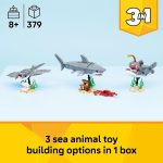 LEGO Creator Fierce Shark with a Treasure Chest Building Toy for Boys & Girls - Kids Build a Shark, Fish, or Manta Ray Animal Figure - Bedroom or Shelf Decor for Ages 8+ - 31381 - Image 3