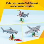 LEGO Creator Fierce Shark with a Treasure Chest Building Toy for Boys & Girls - Kids Build a Shark, Fish, or Manta Ray Animal Figure - Bedroom or Shelf Decor for Ages 8+ - 31381 - Image 4