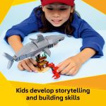 LEGO Creator Fierce Shark with a Treasure Chest Building Toy for Boys & Girls - Kids Build a Shark, Fish, or Manta Ray Animal Figure - Bedroom or Shelf Decor for Ages 8+ - 31381 - Image 5