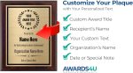Award Plaques Personalized with Your Text, Engraved 6x8 Gold & Black | Customized Plaque for Employee Appreciation, Recognition, Retirement, Service, Thank You, Custom Awards for Coworkers - Image 4