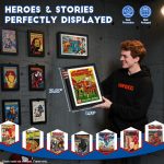 Comic Book Frame, Premium Wood Display Case for 6 11/16" × 10 3/16" Comic, Wall Mount or Tabletop Stand, Layered Design with Positioning Mat, Perfect for Home Decor, 1 Pack, White - Image 6
