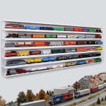 HO Scale Model Train Display Case Wall Rack with 6 Shelves Organizer Storage Cabinet Wall Mount (L3: 58.26inch) - Image 6