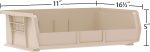 Akro-Mils 30255 AkroBins Plastic Storage Bins, 11"x16"x5", Clear, 6-Pack | Space-Saving Stackable Bins for Garage, Pantry, Craft Organization - Image 4