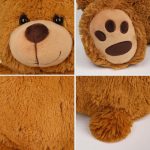 LotFancy Teddy Bear Stuffed Animals, 20 inch Soft Plush Toy, Brown | Cute Footprint Plushie For Easter And Birthday Gifts, Soft Huggable Toy For Toddlers Cuddling, Snuggling & Bedtime. - Image 5