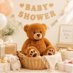LotFancy Teddy Bear Stuffed Animals, 20 inch Soft Plush Toy, Brown | Cute Footprint Plushie For Easter And Birthday Gifts, Soft Huggable Toy For Toddlers Cuddling, Snuggling & Bedtime. - Image 9