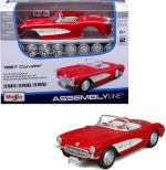 Maisto 1:24 Scale Assembly Line 1957 Chevrolet Corvette Diecast Model Kit - Image 10