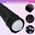 Puzzle Mat Roll Up for 1500 Pieces, Felt Puzzle Board Alternative Gift Set with 4 Sorting Trays and Inflatable Tube, Premium Puzzle Saver Mat for Storage, Portable Puzzle Rolling Mat - Image 3
