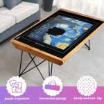 Puzzle Mat Roll Up for 1500 Pieces, Felt Puzzle Board Alternative Gift Set with 4 Sorting Trays and Inflatable Tube, Premium Puzzle Saver Mat for Storage, Portable Puzzle Rolling Mat - Image 5