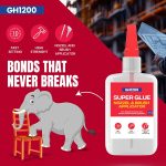 (2-in-1) Super Glue with Brush Applicator & Nozzle, Mess Free Superglue Brush, Instant Never Dries, 3000 CPS Ca Glue, No Stain Clear Glue, Super Glue for Plastic, Rubber & More - Image 7
