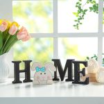 Glitzhome Interchangeable Home Sign with 10 Seasonal Icons Wooden Sign Table Top Shelf Decor for Holiday Farmhouse Door Welcome DIY Decor - Image 7