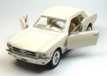 KiNSMART 1964 1/2 Ford Mustang 1:36 Scale 5" Die Cast Metal Model Classic Toy Car (White) - Image 4