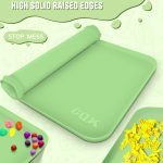 Silicone Art Mat for Crafts with Raised Sides to Stay Tidy, 24" x 16" | Waterproof, Non-Slip, Non-Stick, Paint Craft Mats for Clay, Resin, Slime, Jewelry-Making & Crafts Creation, Green - Image 4