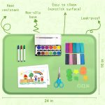 Silicone Art Mat for Crafts with Raised Sides to Stay Tidy, 24" x 16" | Waterproof, Non-Slip, Non-Stick, Paint Craft Mats for Clay, Resin, Slime, Jewelry-Making & Crafts Creation, Green - Image 5