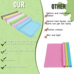 Silicone Art Mat for Crafts with Raised Sides to Stay Tidy, 24" x 16" | Waterproof, Non-Slip, Non-Stick, Paint Craft Mats for Clay, Resin, Slime, Jewelry-Making & Crafts Creation, Green - Image 8