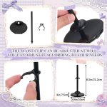 100 Pcs Acrylic Doll Stand Display Holder Ideal Support for Dolls Action Figure Stand with Adjustable Waist Clip for 9, 10, 11 Inch Tall (Black) - Image 3