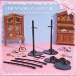 100 Pcs Acrylic Doll Stand Display Holder Ideal Support for Dolls Action Figure Stand with Adjustable Waist Clip for 9, 10, 11 Inch Tall (Black) - Image 7