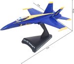 Postage Stamp F/A-18C Hornet Blue Angels – 1/150 Scale Die-Cast Metal Jet Model with Display Stand – Officially Licensed US Navy Collectible Aircraft for Adults Ages 14+ - Image 3