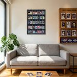 VERANI 35 Graded Sports Baseball Card Display Case Wall Mount Black | Lockable Trading Card Wall Cabinet,98% UV Block Acrylic Panel,Premium Wood Frame,Vertical Wall Mount Only - Image 3