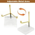 4Pcs Acrylic Easel Display Stand with Adjustable Metal Arms, Crystal Geode Stand for Gemstones Fossils Minerals (2.4 × 2.4 × 3.5 Inch) - Image 3