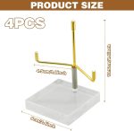 4Pcs Acrylic Easel Display Stand with Adjustable Metal Arms, Crystal Geode Stand for Gemstones Fossils Minerals (2.4 × 2.4 × 3.5 Inch) - Image 8