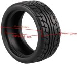 8pcs 1/10 on Road Soft Tires Tyres Fit for RC 1:10 Touring On Road Car Wheels Rim Black - Image 3