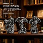Dragon Statue Resin Sculpture Collectible Figurines Decor 3 Pack | Small Dragon Figurines for Adults,Collectors and Dragon Fans Alike Great for Bookshelf/Desk/Bedside/Nightstand Decor - Image 5