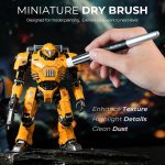Nicpro Dry Brush Miniature Painting, 7 Sizes Drybrush with Storage Case | Professional Drybrush Set, Hobby Detail Paint Brushes, For Tabletop & Wargames Miniatures Models Figures - Image 3