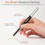 Nicpro Dry Brush Miniature Painting, 7 Sizes Drybrush with Storage Case | Professional Drybrush Set, Hobby Detail Paint Brushes, For Tabletop & Wargames Miniatures Models Figures - Image 4