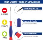 WORKPRO 33PCS Precision Repair Tool Kit, Screwdriver, Pliers Set with Pouch | Craft & Utility Knife, Precision Tweezers, Electronic Repair Applications, Portable Storage, Multi-Purpose DIY - Image 5