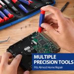 WORKPRO 33PCS Precision Repair Tool Kit, Screwdriver, Pliers Set with Pouch | Craft & Utility Knife, Precision Tweezers, Electronic Repair Applications, Portable Storage, Multi-Purpose DIY - Image 6