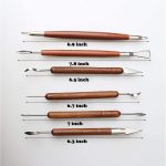 S & E TEACHER'S EDITION 6 Pcs Pottery & Clay Sculpting Tools | Double-Sided, Smooth Wooden Handles - Image 3