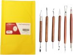 S & E TEACHER'S EDITION 6 Pcs Pottery & Clay Sculpting Tools | Double-Sided, Smooth Wooden Handles - Image 4